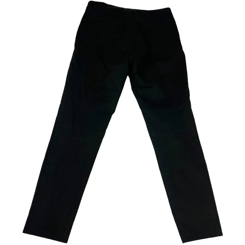 Zara‎ Basic Pants Slim Leg Black Faux Pockets Zip Detail Women's Medium